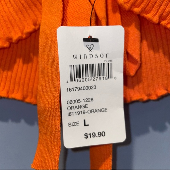 Windsor Orange Crop Top Size Large - Picture 4 of 4